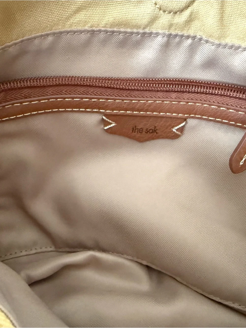 The Sak Warm Yellow Leather Hobo with Tassel Accent
